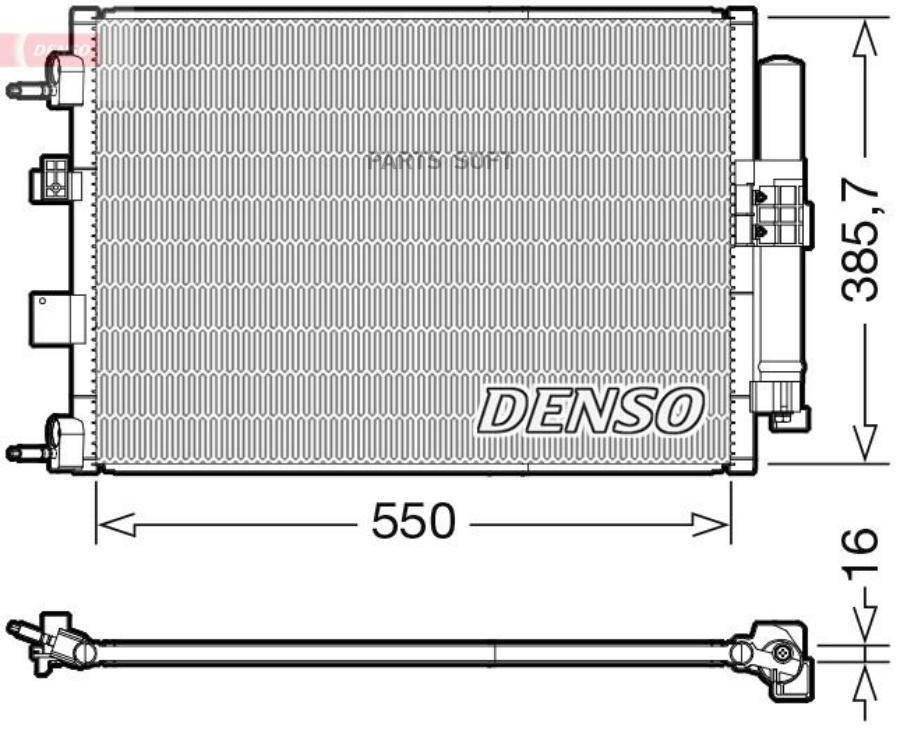 

DENSO DCN10045 Радиатор кондиционера () 1шт