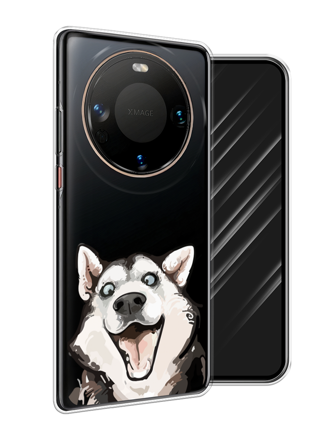 

Чехол Awog на Huawei Mate 60 "Радостный хаски", Белый;голубой;черный, 6122150-1