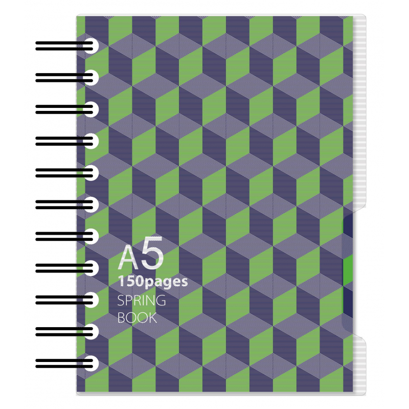 

Бизнес-тетрадь А5,150л,кл,пл.сп.Attache Selection SPRING BOOK син/зел 84234