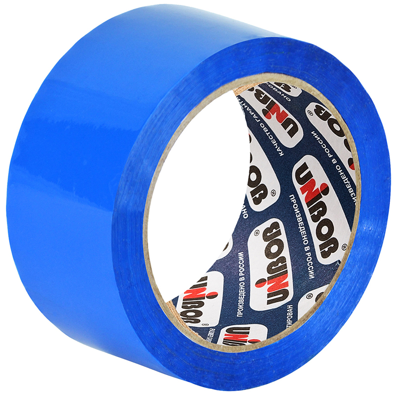 

Клейкая лента упаковочная Unibob, 48мм*66м, 45мкм, синяя, (6шт.), Синий