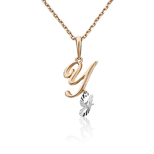 Кулон из комбинированного золота PLATINA jewelry 03-2950-У-000-1111