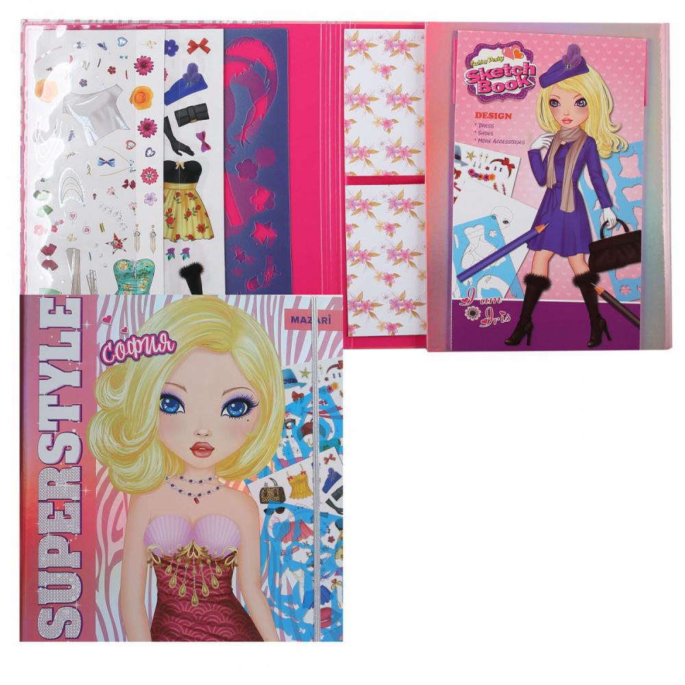 

Альбом для творчества с наклейками и контурами MAZARi СОФИЯ-3, М6545