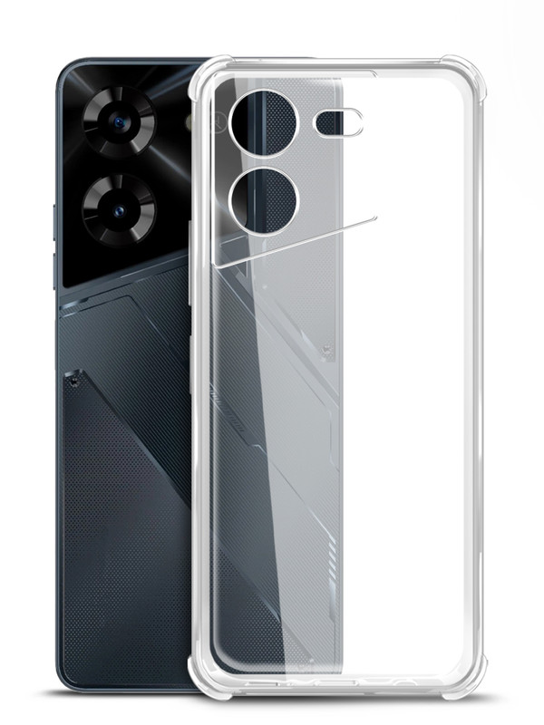 

Чехол Brozo на Tecno Pova 5, с защитой углов, прозрачный, Tecno Pova 5