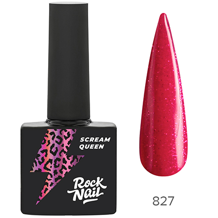 фото Гель-лак rocknail scream queen №827 lipstick attack