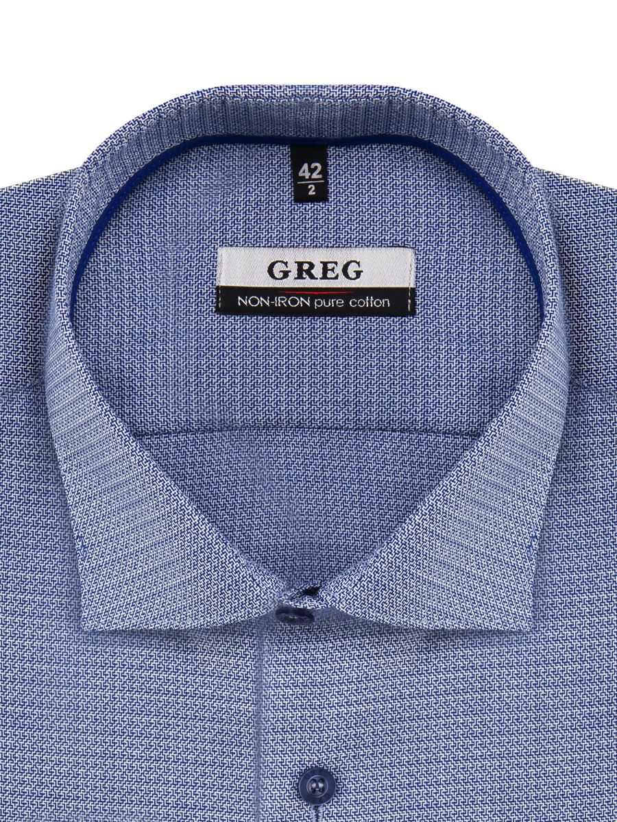 

Рубашка мужская Greg 00-00001139 синяя 39, Синий, 00-00001139