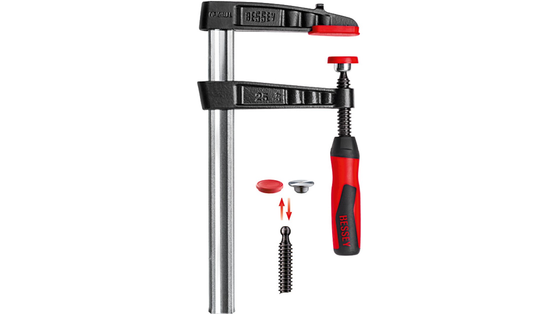 

Струбцина монтажная BESSEY BE-TG80S17-2K, чугунная 800/175, 6 кН, 2К ручка, BE-TG80S17-2K