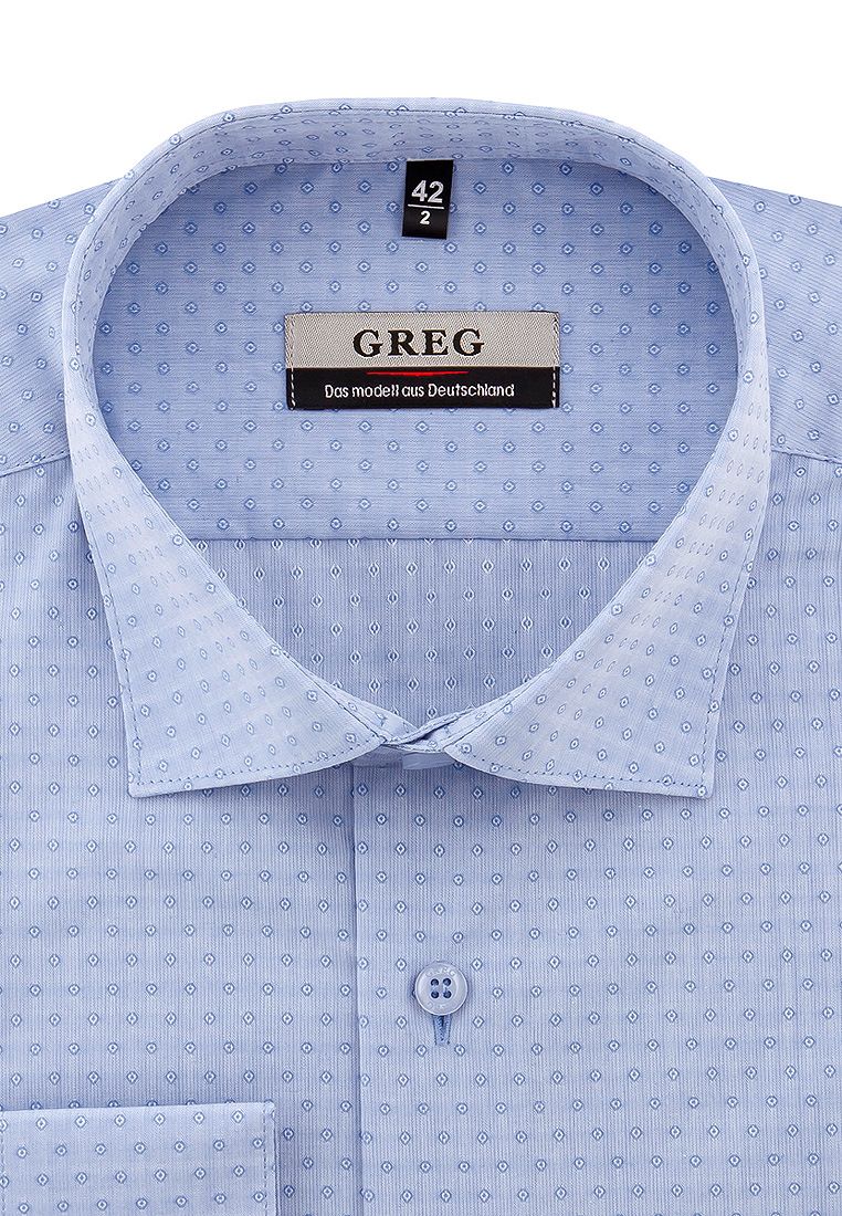 

Рубашка мужская Greg 01-00007013 голубая 40, Голубой, 01-00007013