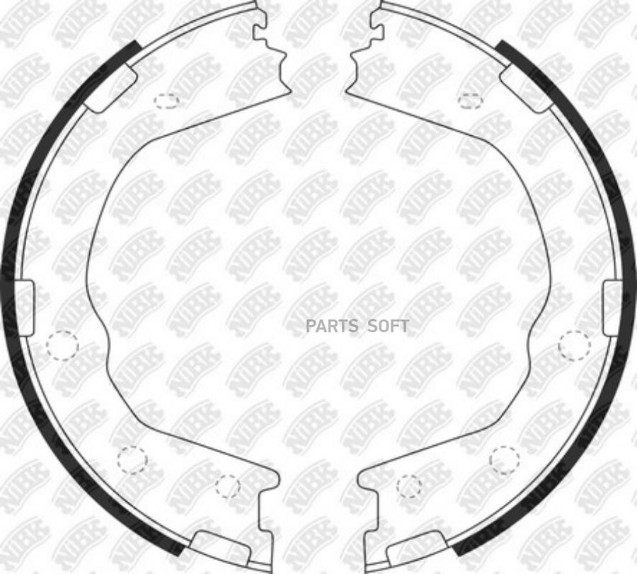 NIBK FN0702 Колодки торм.бараб.ручн.торм. 1шт