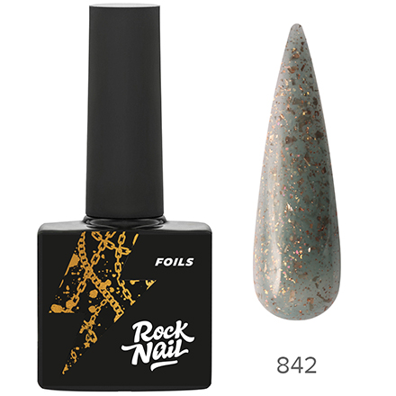 фото Гель-лак rocknail foils №842 na mne cash