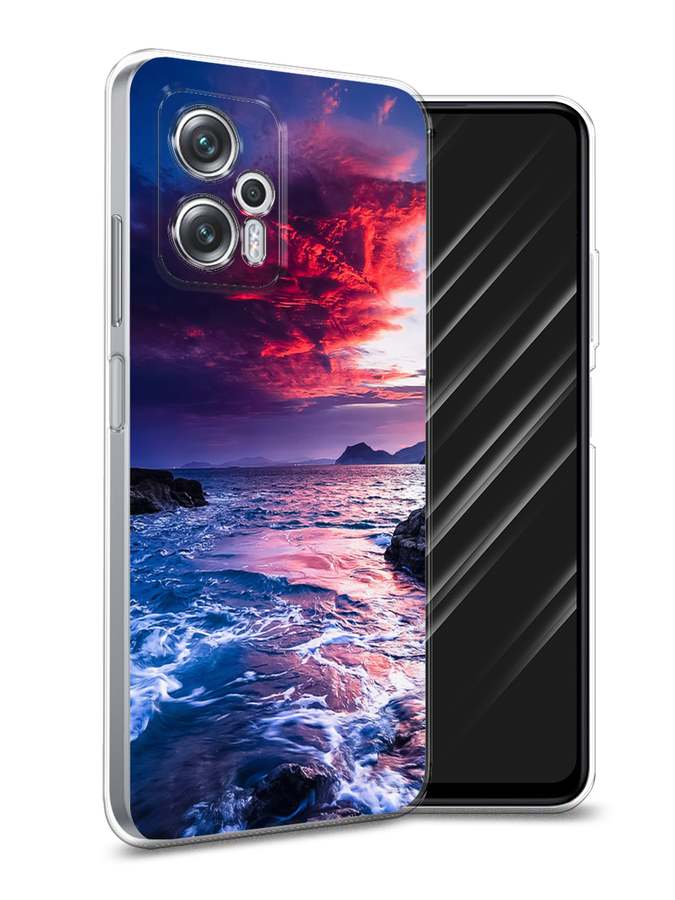 

Чехол Awog на Poco X4 GT/Redmi Note 11T Pro/11T Pro Plus "Волны 1", Разноцветный, 315250-4