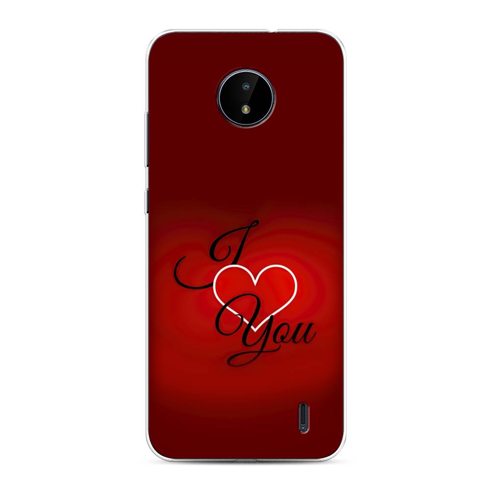 

Чехол Awog на Nokia C10 / Нокиа C10 "I love you 3", Красный;черный, 124450-6