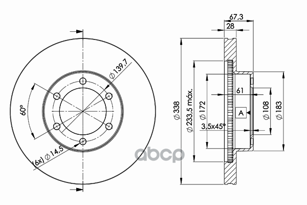 

ICER Диск тормозной Land Cruiser (J12)