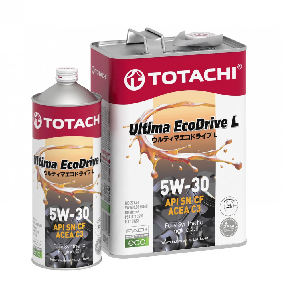 

Моторное масло Totachi Ultima EcoDrive L Fully Synthetic SN/CF 5W30 акция 4+1=5л