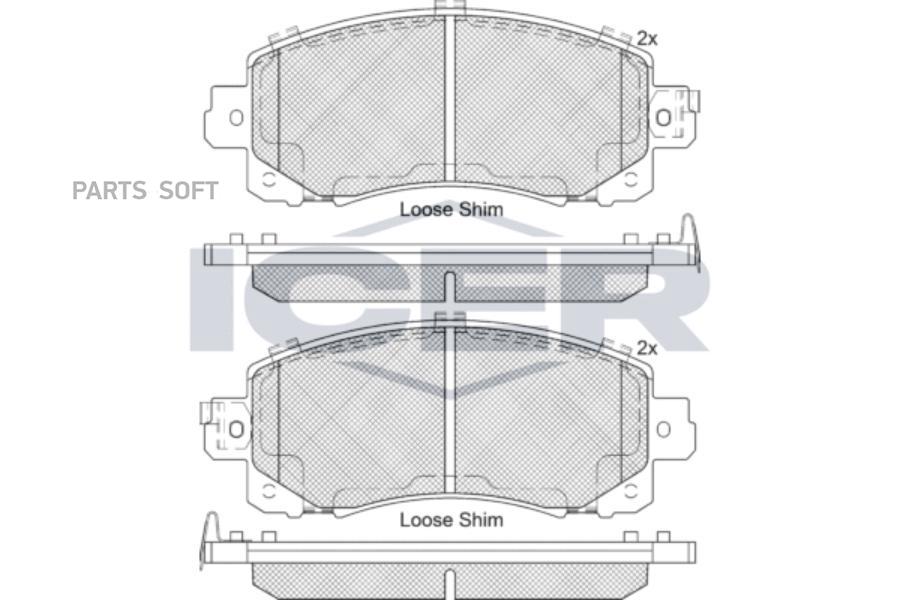 

Колодки торм.диск.передн. SUBARU IMPREZA (GT7) (10/16-) ICER