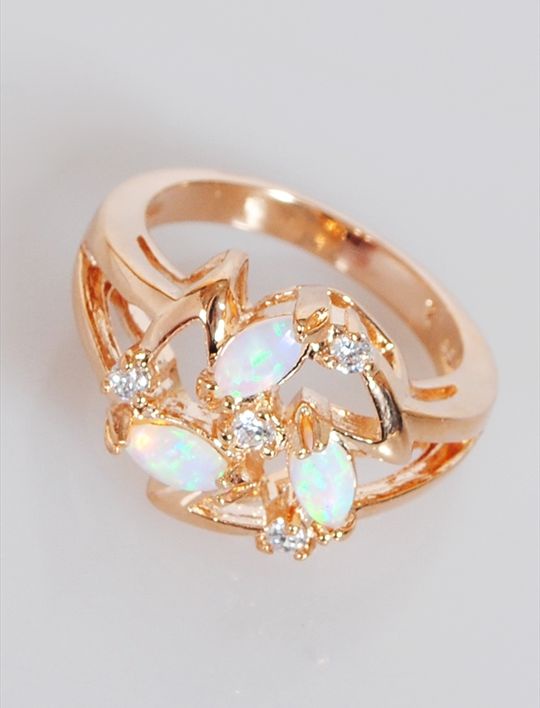 

Кольцо из бижутерного сплава р.  Lotus Jewelry 85R-056oj, опал/циркон, 85R-056oj