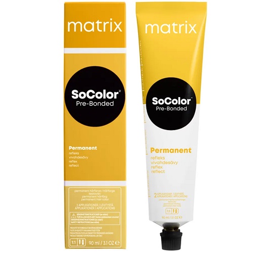 Краска для волос Matrix SoColor Pre-Bonded 7RR+ 7.55+ блондин глубокий красный+ 90 мл краска для волос l oreal professionnel majirel 7 44 блондин глубокий медный 50 мл