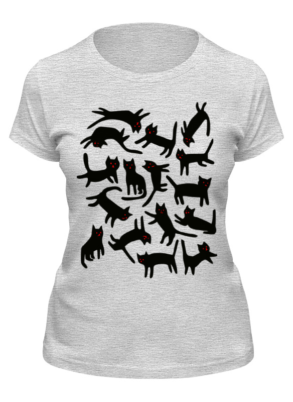 

Футболка женская Printio Коты. серая 2XL, Серый, Коты.
