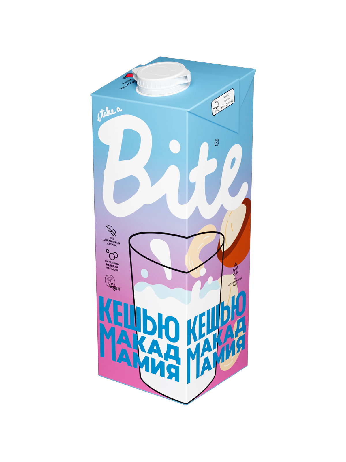 

Напиток растительный Take a Bite Кешью-макадамия, 1л