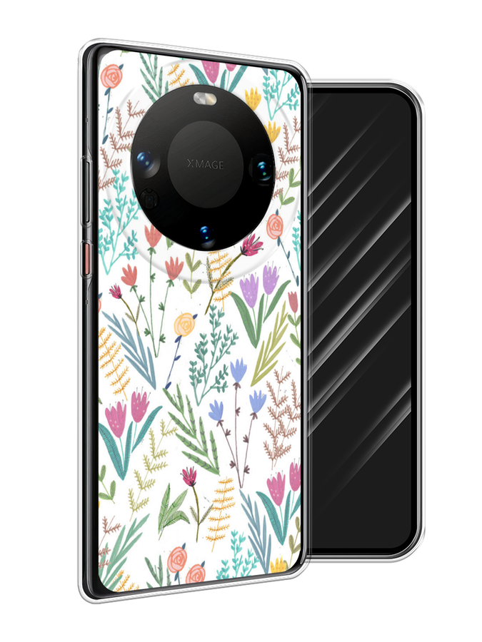 

Чехол Awog на Huawei Mate 60 "Полевые цветы рисунок", Белый;зеленый, 6122150-1