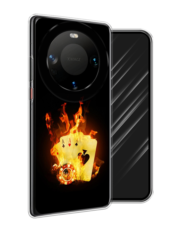 

Чехол Awog на Huawei Mate 60 "Горящие карты", Черный;оранжевый, 6122150-1