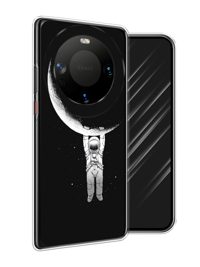 

Чехол Awog на Huawei Mate 60 "Космонавт", Белый;черный, 6122150-1