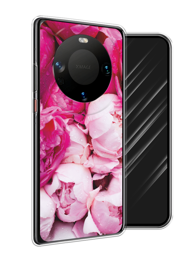 

Чехол Awog на Huawei Mate 60 "Пионы розово-белые", Белый;розовый, 6122150-1
