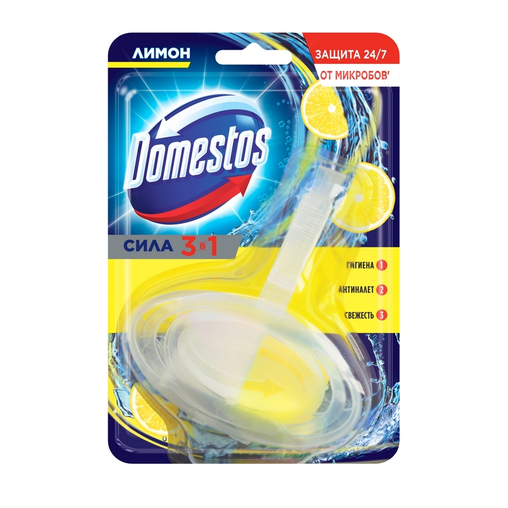 фото Гигиенический блок для унитаза domestos лимон 40 г