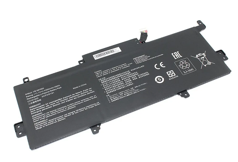 

Аккумулятор для ноутбука Vbparts C31N1602 4350 мАч 11,4В, C31N1602