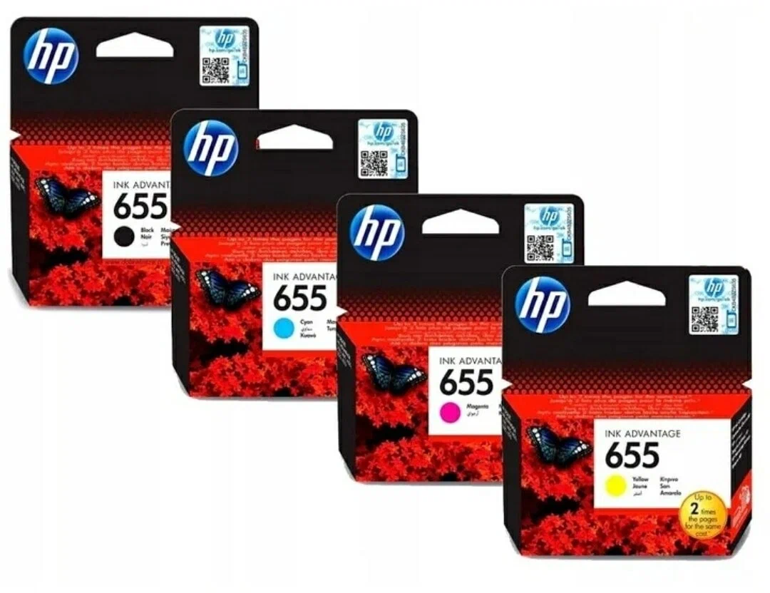 

Картриджи Hp 655 Набор Yellow,Magenta,Cyan,Black, Голубой;желтый;пурпурный;черный