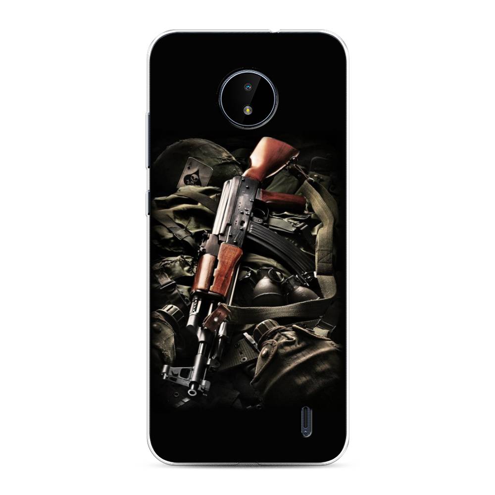

Чехол Awog на Nokia C10 / Нокиа C10 "Автомат", Черный;коричневый;серый, 124450-5