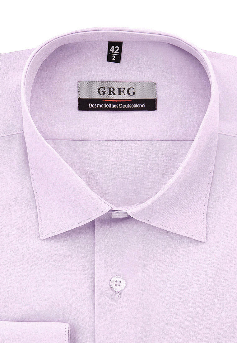 

Рубашка мужская Greg 01-00009813 фиолетовая 44, Фиолетовый, 01-00009813