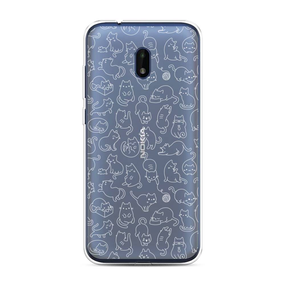 

Чехол Awog на Nokia C1 Plus / Нокиа C1 Plus "Шкодливые котики", Черный;белый;серый, 124650-2