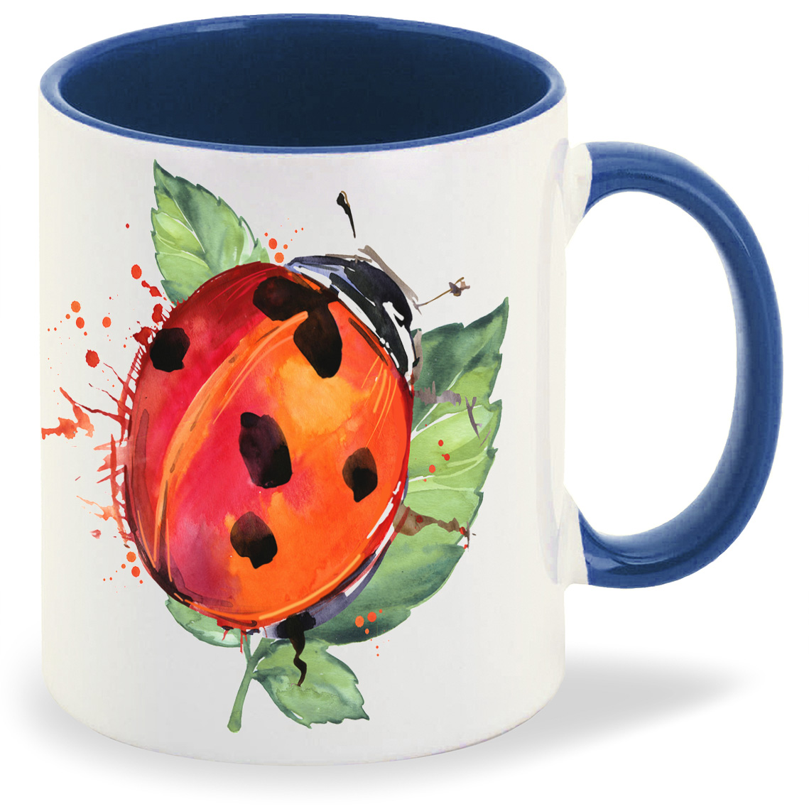 

Кружка CoolPodarok Краски Божья коровка на листке, Краски Божья коровка на листке