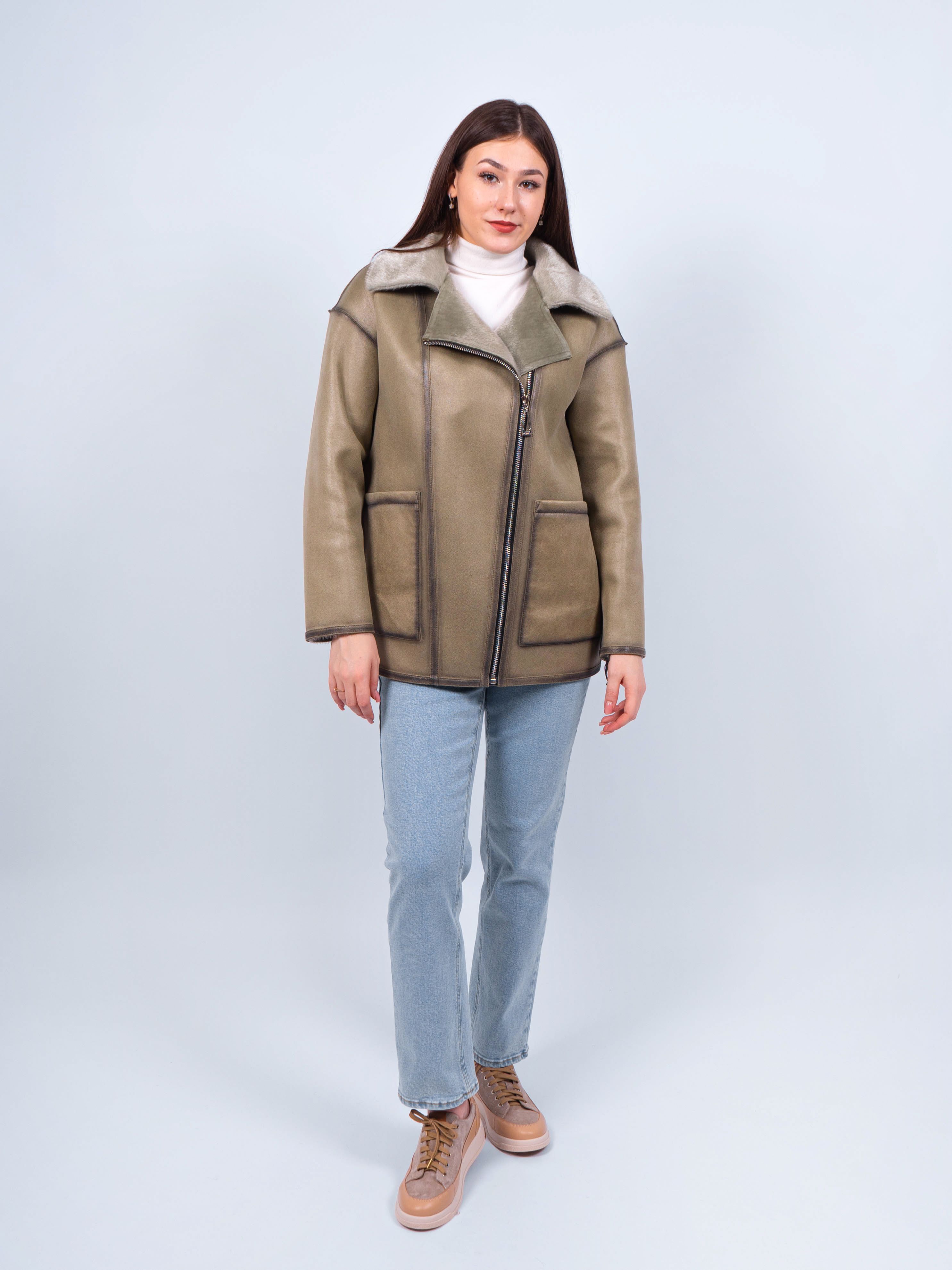 

Дубленка женская 365 clothes W9586_1 зеленая 46 RU, Зеленый, W9586_1