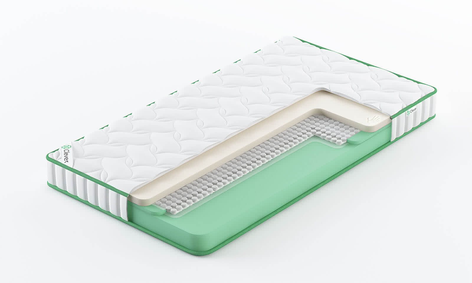 

Матрас Clever CloudTouch Slim 115x210, Белый, CloudTouch Slim
