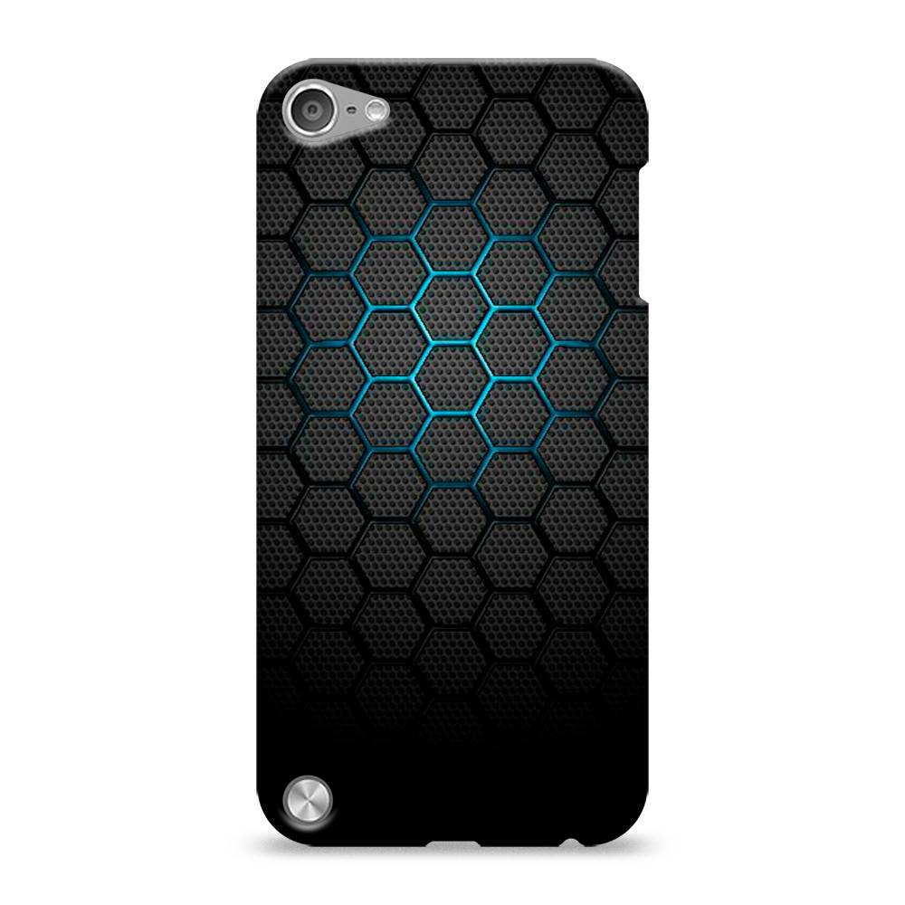

Пластиковый чехол "Бирюзовые соты" на Apple iPod Touch, 11120-2