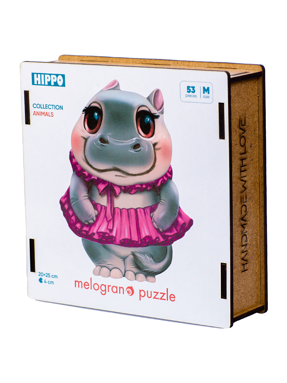 

Деревянный пазл Melograno Puzzle Бегемотик балерина, 53 дет