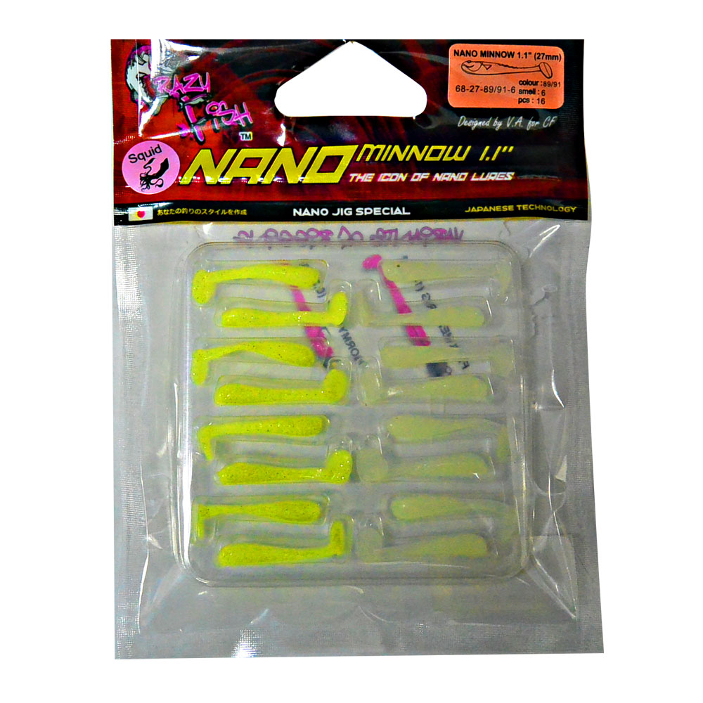 

Силикон Crazy Fish Nano Minnow 1,1" 68-27-89/91-6, 00-00017299