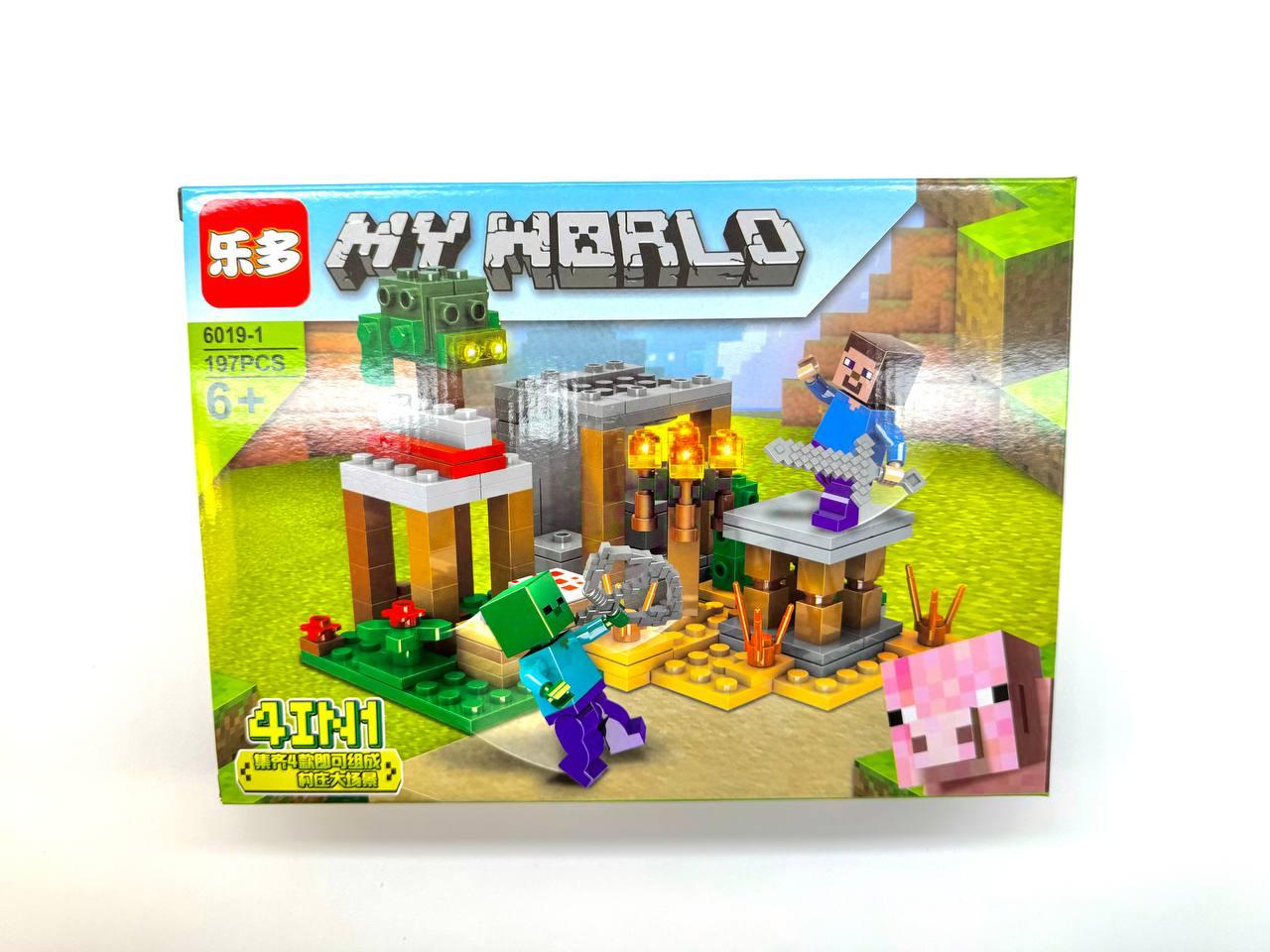 

Конструктор MY WORLD (Майнкрафт;Mincraft) 180 деталей, Деревня