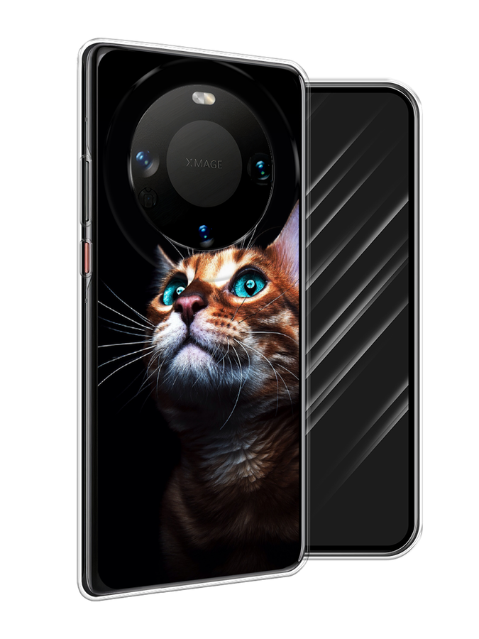 

Чехол Awog на Huawei Mate 60 "Мечтательный кот", Коричневый, 6122150-1