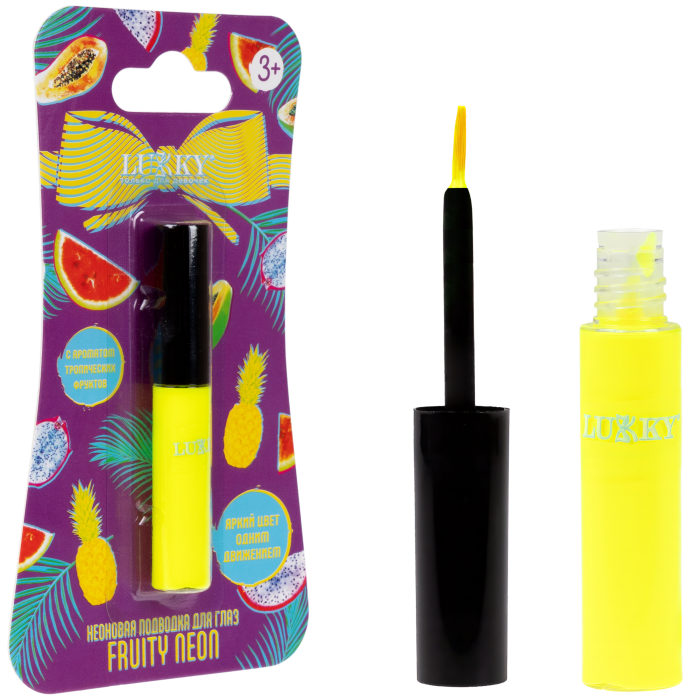 

Неоновая подводка для глаз Lukky Fruity Neon желтый неон,5мл, Т25450