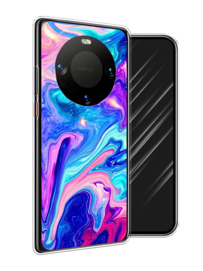 

Чехол Awog на Huawei Mate 60 "Потеки краски", Розовый, 6122150-1