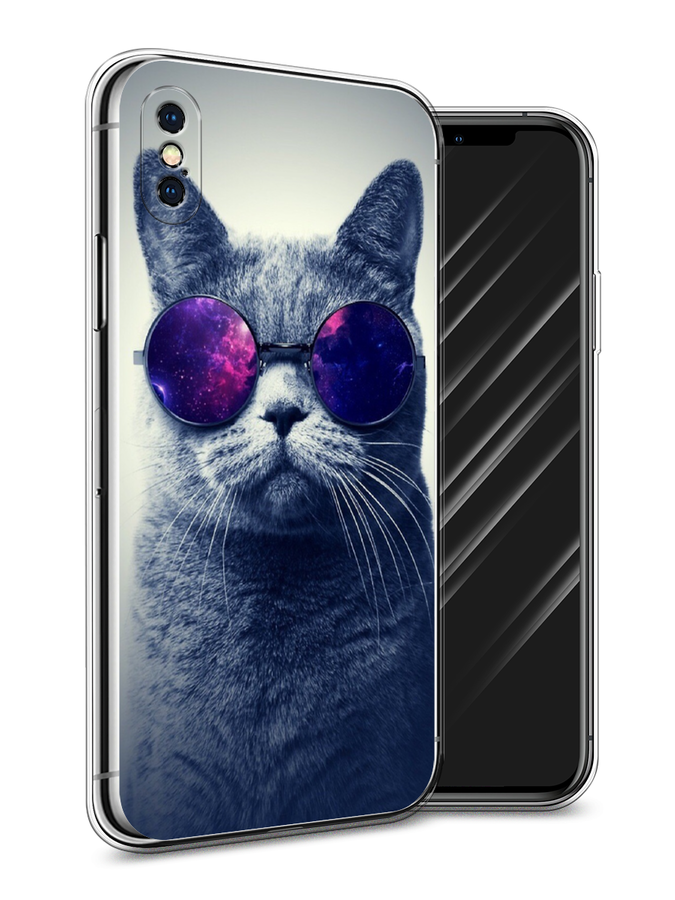 

Чехол Awog на Apple iPhone XS Max (10S Max) / Айфон XS Max (10S Max) "Космический кот", Разноцветный, 11950-1