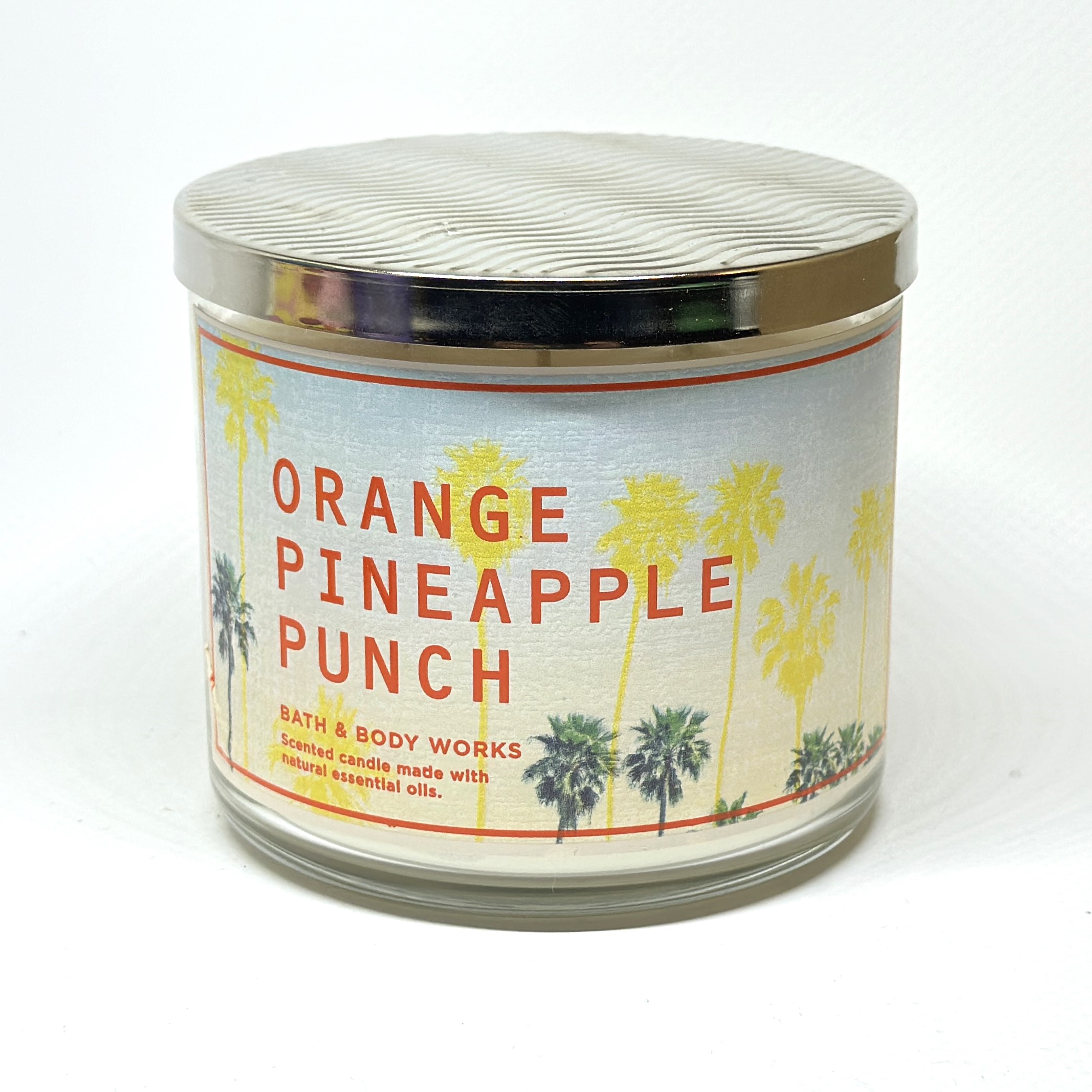 Свеча ароматическая Bath and Body Works Orange Pineapple Punch с 3-мя фитилями