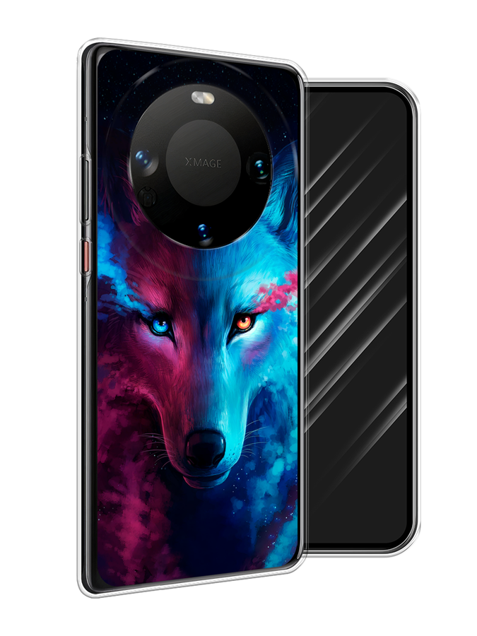

Чехол Awog на Huawei Mate 60 "Волшебный волк", Голубой;розовый, 6122150-1