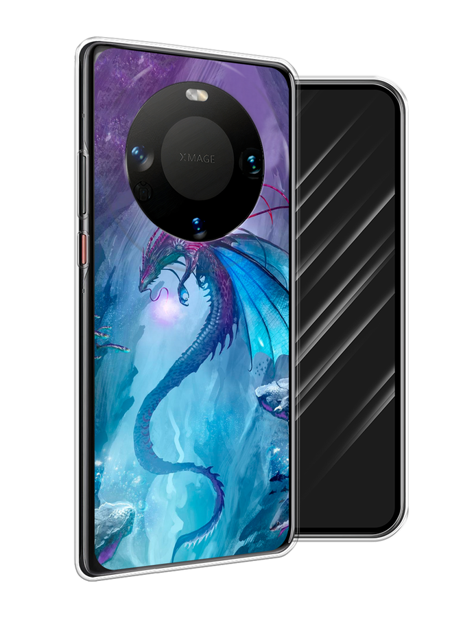 

Чехол Awog на Huawei Mate 60 "Водный дракон", Голубой;фиолетовый;синий, 6122150-1
