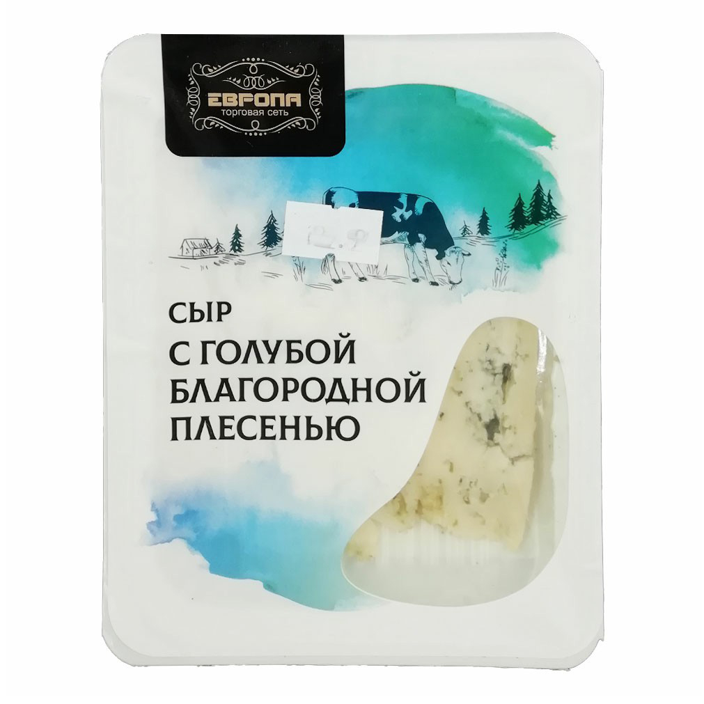 

Сыр мягкий Европа с голубой благородной плесенью 50% 100 г
