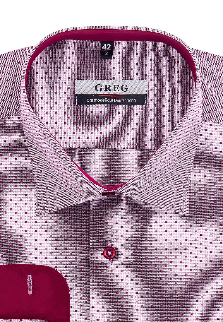 

Рубашка мужская Greg 01-00003574 бордовая 38, Бордовый, 01-00003574