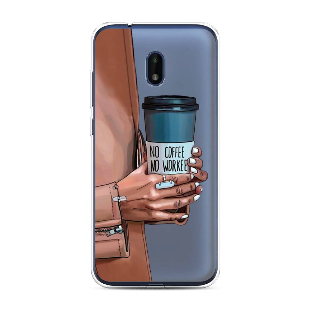 

Чехол Awog на Nokia C1 Plus / Нокиа C1 Plus "No coffee", Коричневый;серый, 124650-7