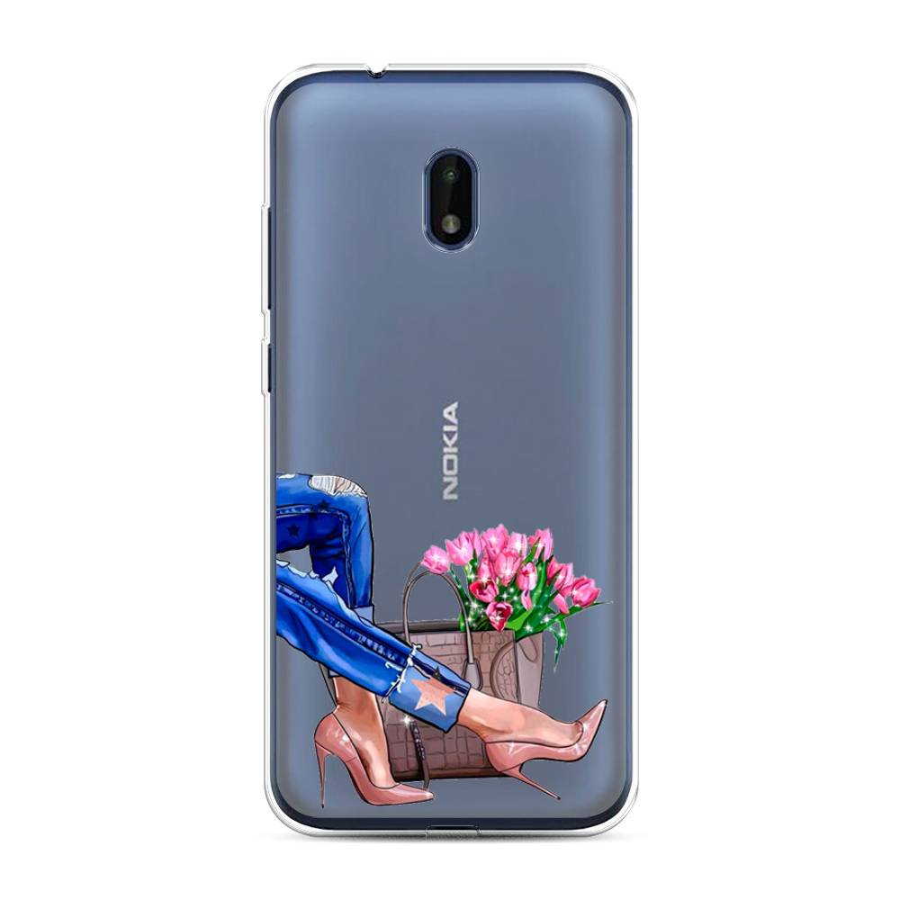 

Чехол Awog на Nokia C1 Plus / Нокиа C1 Plus "Каблучки", Голубой;коричневый;розовый, 124650-7